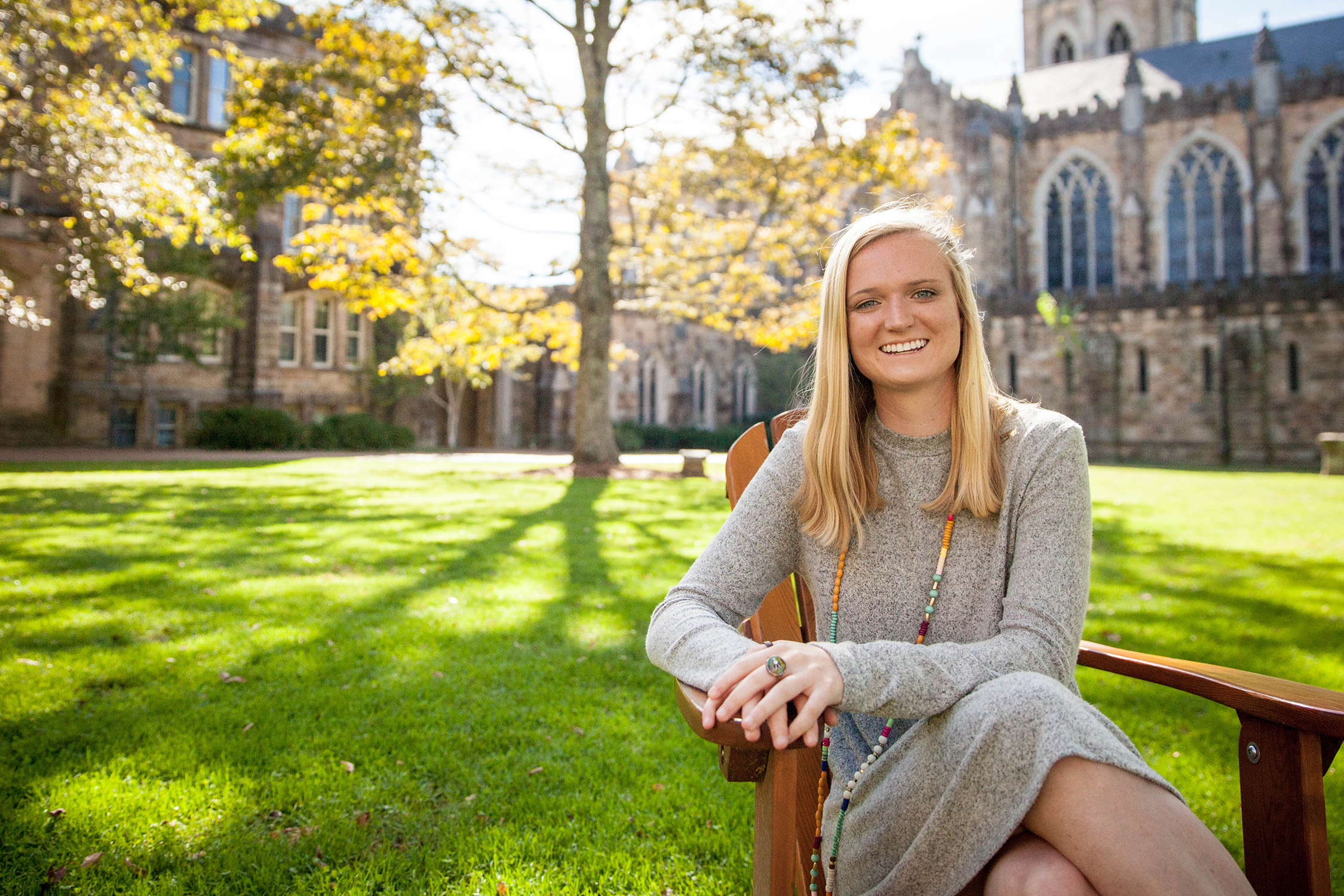  Kelsey Arbuckle, C'19, has pursued civic-engagement opportunities on the Mountain and in New Haven, Connecticut, where she worked for the National Diaper Bank Network.